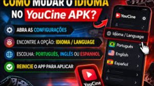 como mudar idioma youcine